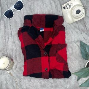 Squared Flannel Top